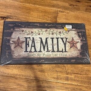 Country Family Wooden Sign ***still in plastic ***